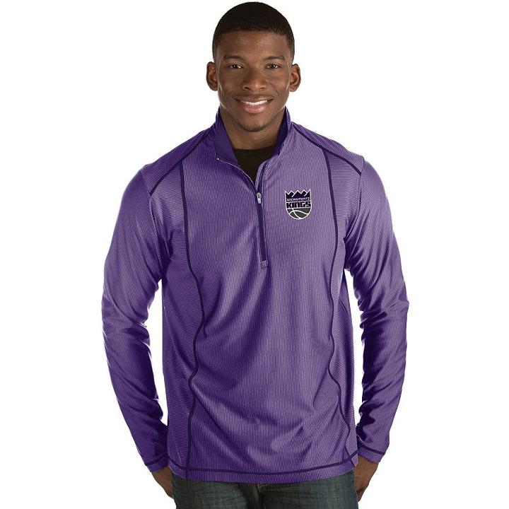 Men's Antigua Sacramento Kings Tempo Quarter-zip Pullover, Size: Large, Drk Purple