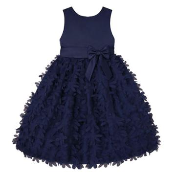 Girls 4-6x American Princess Satin Petal Dress, Girl's, Size: 4, Blue (navy)