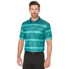 Men's Grand Slam Regular-fit Striped Driflow Stretch Performance Golf Polo, Size: Large, Green Oth