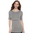 Maternity A:glow Empire Popover Nursing Top, Women's, Size: S-mat, Dark Grey