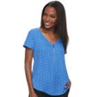 Women's Apt. 9&reg; Strappy Zipper Accent Top, Size: Large, Med Blue