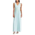 Women's Chaps Surplice Empire Dress, Size: 4, Blue