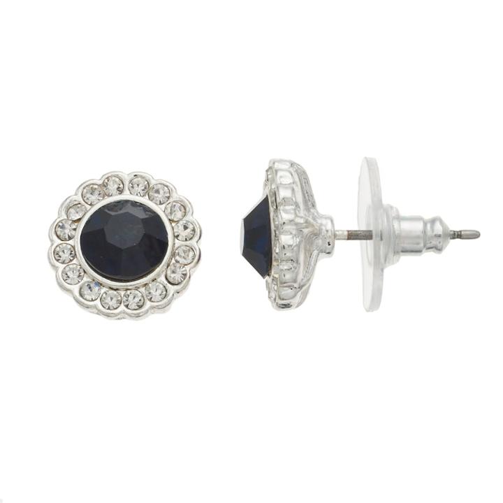 Lc Lauren Conrad Navy Nickel Free Flower Stud Earring, Women's, Blue