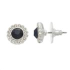 Lc Lauren Conrad Navy Nickel Free Flower Stud Earring, Women's, Blue