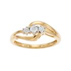 Everlasting Diamonds 14k Gold Over Silver Diamond Accent 3-stone Ring, Women's, Size: 6, White