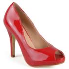 Journee Collection Lowis Women's Peep-toe High Heels, Girl's, Size: 8.5, Red