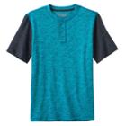 Boys 8-20 Urban Pipeline&reg; Henley Raglan Tee, Boy's, Size: Large, Turquoise/blue (turq/aqua)