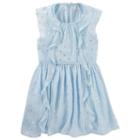 Girls 4-8 Oshkosh B'gosh&reg; Glitter Polka-dot Chiffon Ruffle Dress, Girl's, Size: 4, Multicolor