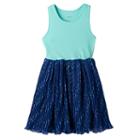 Girls 4-12 Sonoma Goods For Life&trade; Pattern Pleated Skirt Dress, Girl's, Size: 5, Blue
