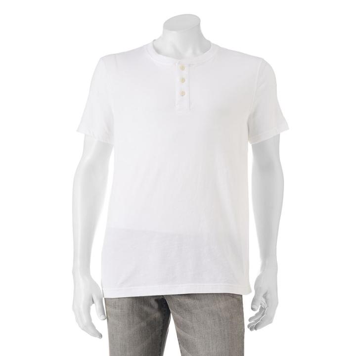 Big & Tall Sonoma Goods For Life&trade; Everyday Henley, Men's, Size: 3xl Tall, White