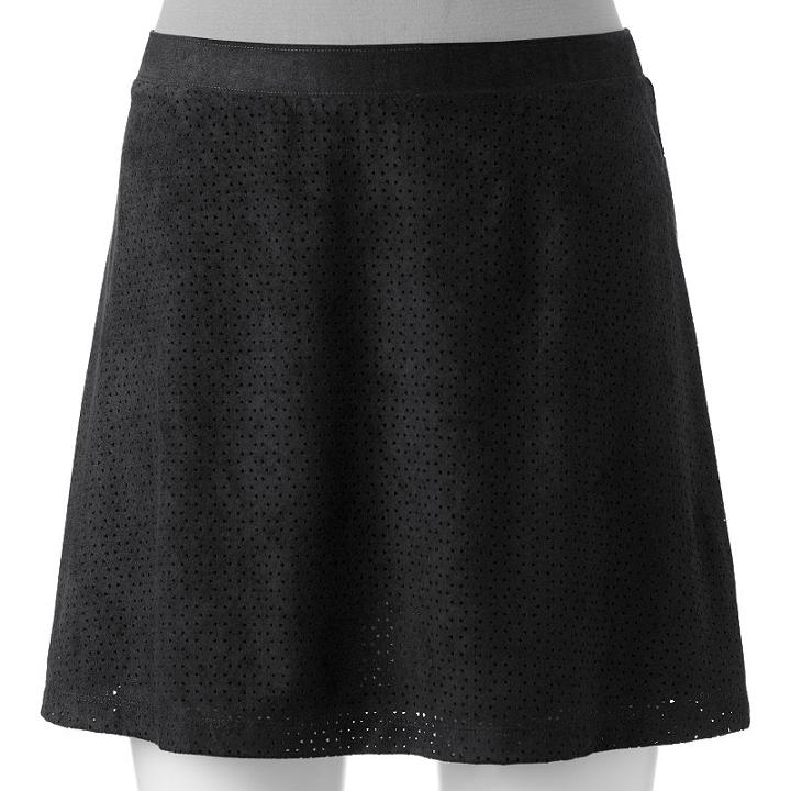 Juniors' Candie's&reg; Laser-cut Skirt, Girl's, Size: Small, Oxford