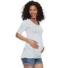 Maternity A:glow Scoopneck Ruched Tee, Women's, Size: Xxl-mat, Light Blue