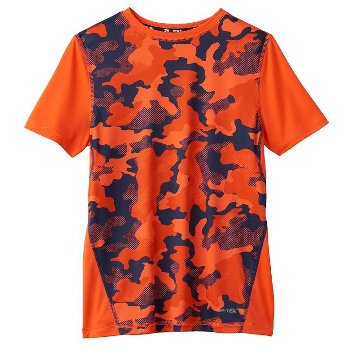 Boys 8-20 Tek Gear&reg; Camouflage Sports Tee, Boy's, Size: Xl(18/20), Drk Orange