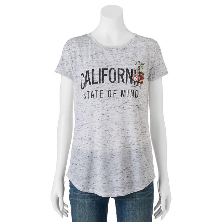 Juniors' The Print Shopcalifornia State Of Mind Graphic Tee, Girl's, Size: Medium, Oxford