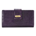 Buxton Nile Exotic Checkbook Organizer Superwallet, Women's, Purple