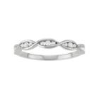 10k Gold 1/5 Carat T.w. Diamond Marquise Ring, Women's, Size: 8, White
