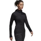 Women's Adidas Outdoor Tracerocker Hooded Fleece Jacket, Size: Medium, Black