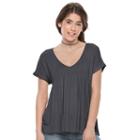 Juniors' Mudd&reg; Empire Swing Tee, Girl's, Size: Medium, Grey (charcoal)
