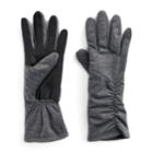 Women's Ur Powered Asymmetric Ruched Stretch Tech Gloves, Size: S-m, Grey