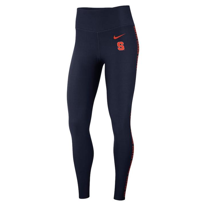 Women's Nike Syracuse Orange Dri-fit Leggings, Size: Medium, Blue (navy)