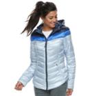 Women's Tek Gear&reg; Colorblock Puffer Jacket, Size: Large, Light Blue