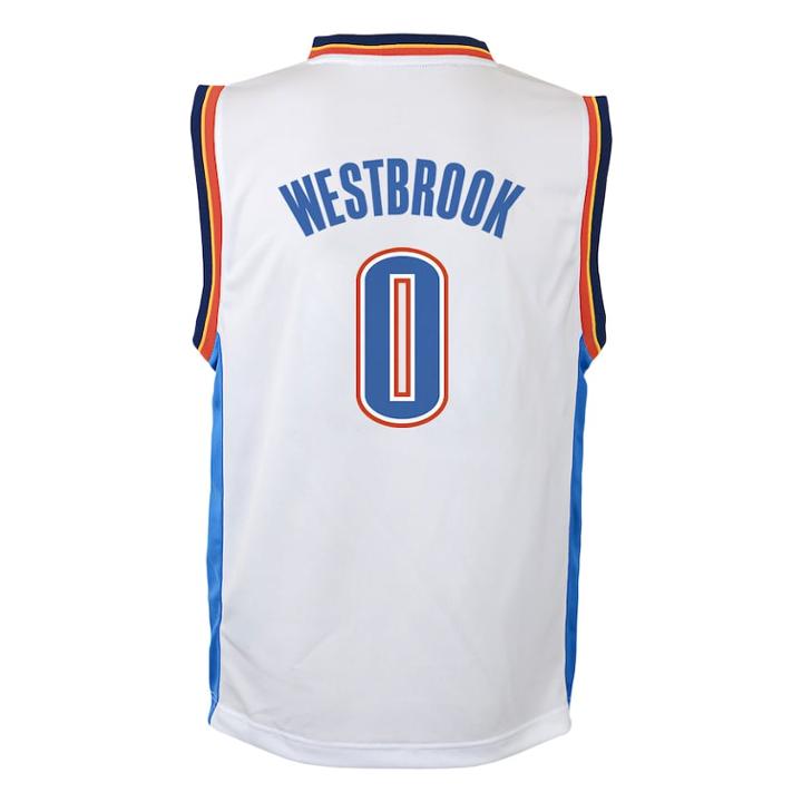Boys 8-20 Oklahoma City Thunder Russell Westbrook Replica Jersey, Size: S 8, White