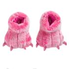 Girls 4-16 Faux-fur Dragon Feet Moccasin Slippers, Size: 1/2, Dark Pink