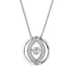 Forever Classic Sterling Silver 1/3 Carat T.w. Lab-created Moissanite Circle Pendant, Women's, Size: 18, White
