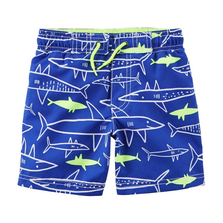 Boys 4-8 Carter's Sharks Swim Trunks, Size: 8, Print