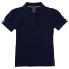 Girls 4-20 & Plus Size French Toast Rhinestone Button School Uniform Polo Shirt, Girl's, Size: 6-6x, Blue (navy)
