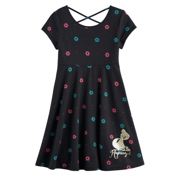 Disney's Rapunzel Toddler Girl Criss-cross Back Dress By Jumping Beans&reg;, Size: 4t, Black
