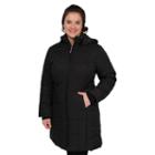 Women's Excelled Hooded Quilted Jacket, Size: Small, Black