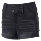Juniors' Mudd&reg; Super High Rise Shortie Shorts, Teens, Size: 9, Grey (charcoal)