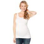 Maternity Oh Baby By Motherhood&trade; Ruched Seamless Tank, Women's, Size: L-xl, White