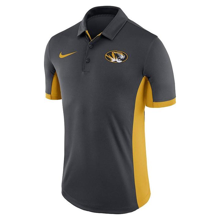 Men's Nike Missouri Tigers Dri-fit Polo, Size: Xxl, Black