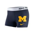 Women's Nike Michigan Wolverines Pro 3-inch Shorts, Size: Large, Black
