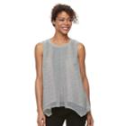 Women's Dana Buchman Pleated Mixed-media Tank, Size: Xl, Ovrfl Oth