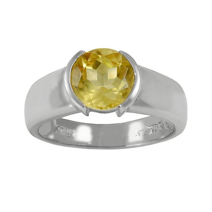 Sterling Silver Citrine Ring, Women's, Size: 8.50, Orange