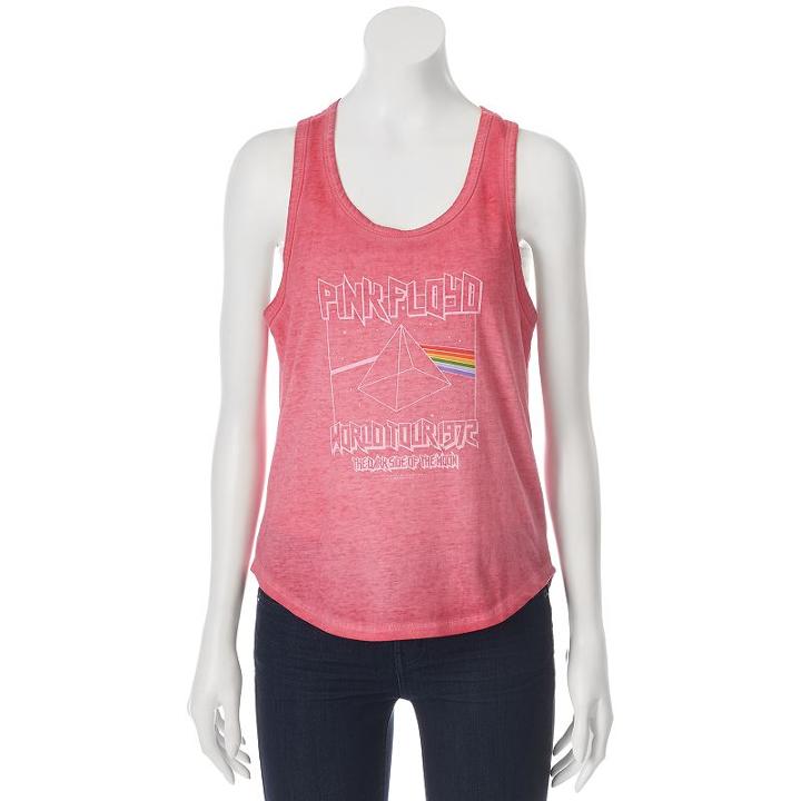 Juniors' Pink Floyd Dark Side Of The Moon Racerback Graphic Tank, Girl's, Size: Medium, Red