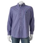 Men's Chaps Classic-fit Medium Beacon Plaid Button-down Shirt, Size: Large, Purple
