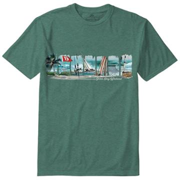 Men's Newport Blue Seven Day Weekend Tee, Size: Large, Green Oth