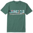 Men's Newport Blue Seven Day Weekend Tee, Size: Large, Green Oth