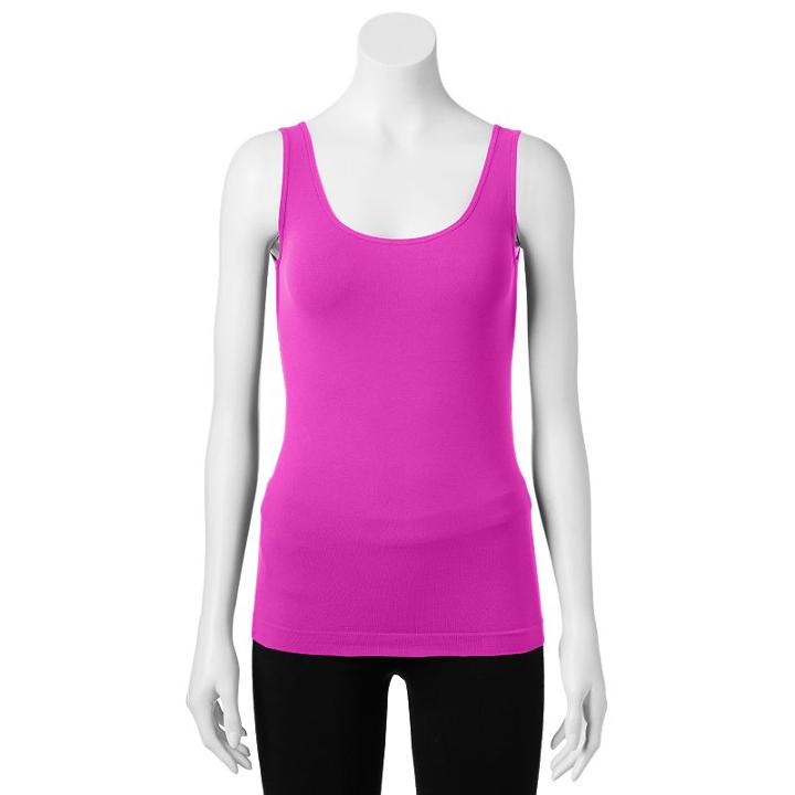 Petite Apt. 9® Seamless Scoopneck Tank, Women's, Size: Ps/pm, Brt Purple
