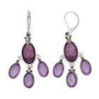 Napier Oval Chandelier Earrings, Women's, Purple