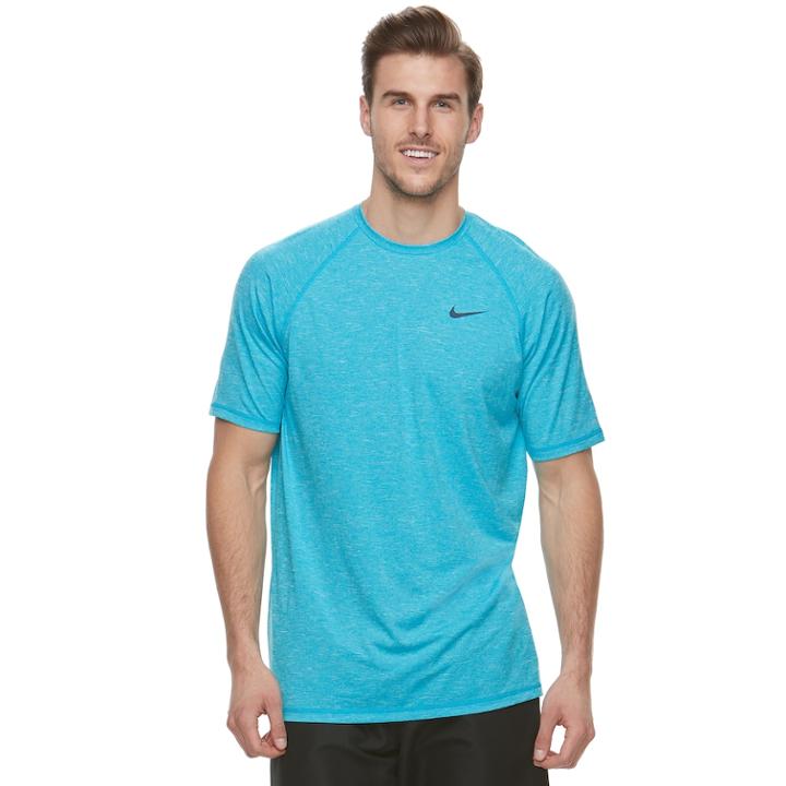 Big & Tall Nike Swim Heathered Hydroguard Tee, Men's, Size: L Tall, Brt Blue