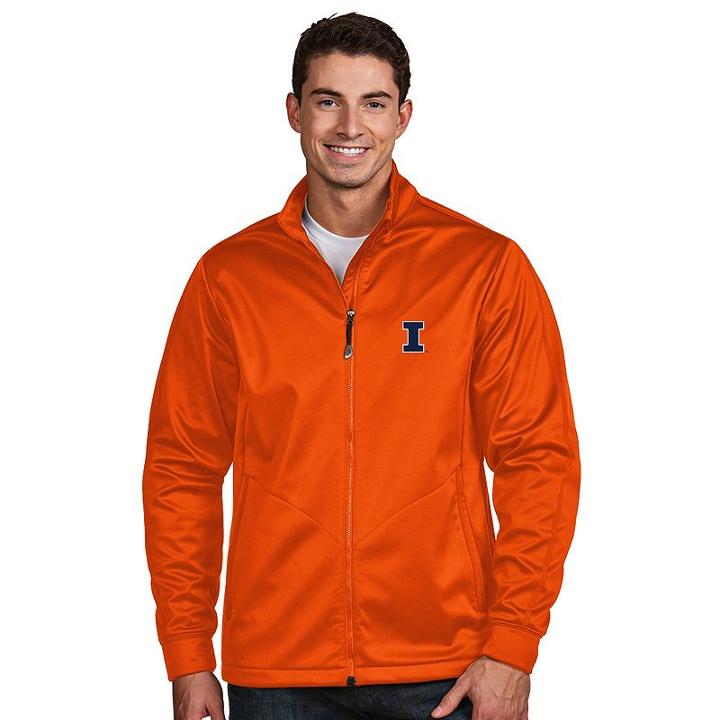 Men's Antigua Illinois Fighting Illini Waterproof Golf Jacket, Size: Medium, Brt Orange