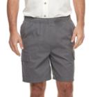 Men's Croft & Barrow&reg; Classic-fit Full-elastic Twill Cargo Shorts, Size: 34, Grey