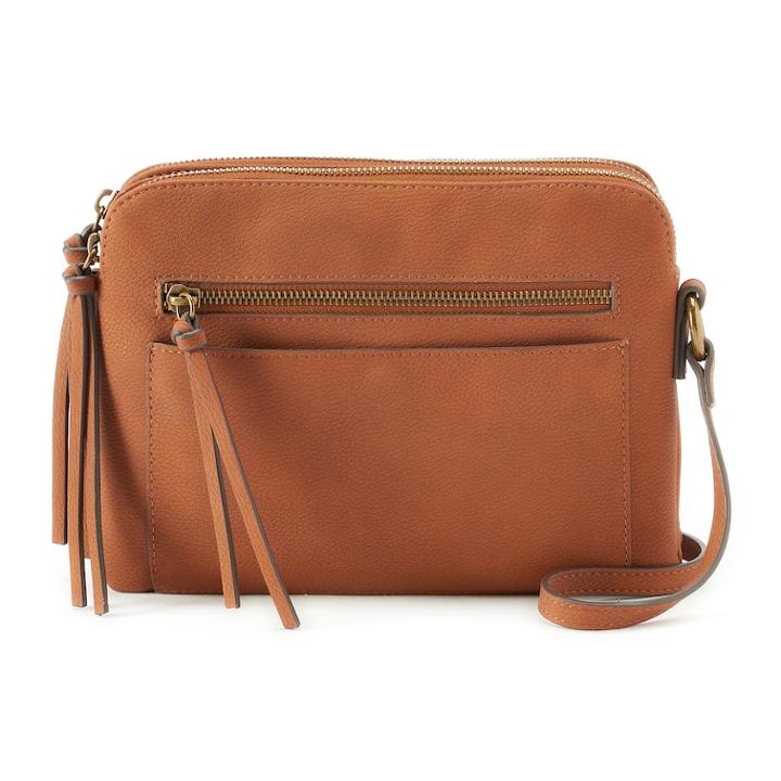 Sonoma Goods For Life&trade; Parker Double-entry Crossbody Bag, Women's, Red/coppr (rust/coppr)
