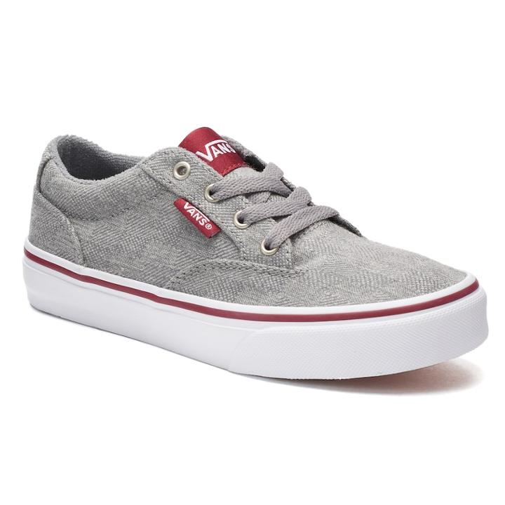 Vans Winston Boys' Skate Shoes, Size: 3, Med Red