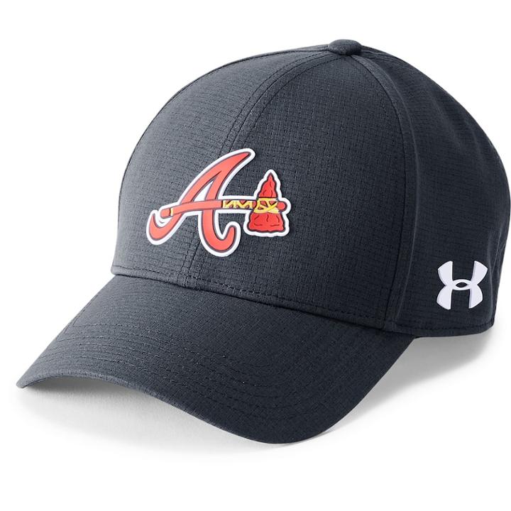 Men's Under Armour Atlanta Braves Driving Adjustable Cap, Navy Alt